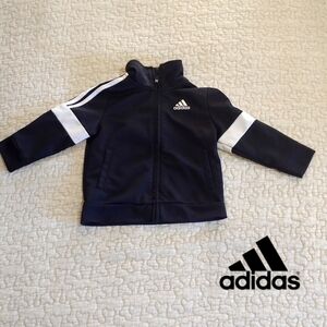 Addidas Track Jacket, Infants Size 9 Months, Black/White